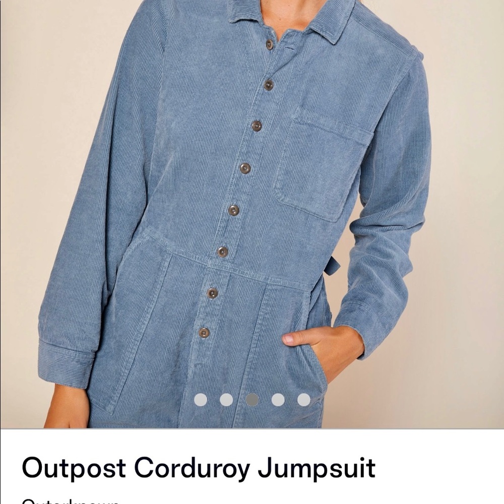 Outerknown Outpost Corduroy Jumpsuit, Cornflower blue, Size Small